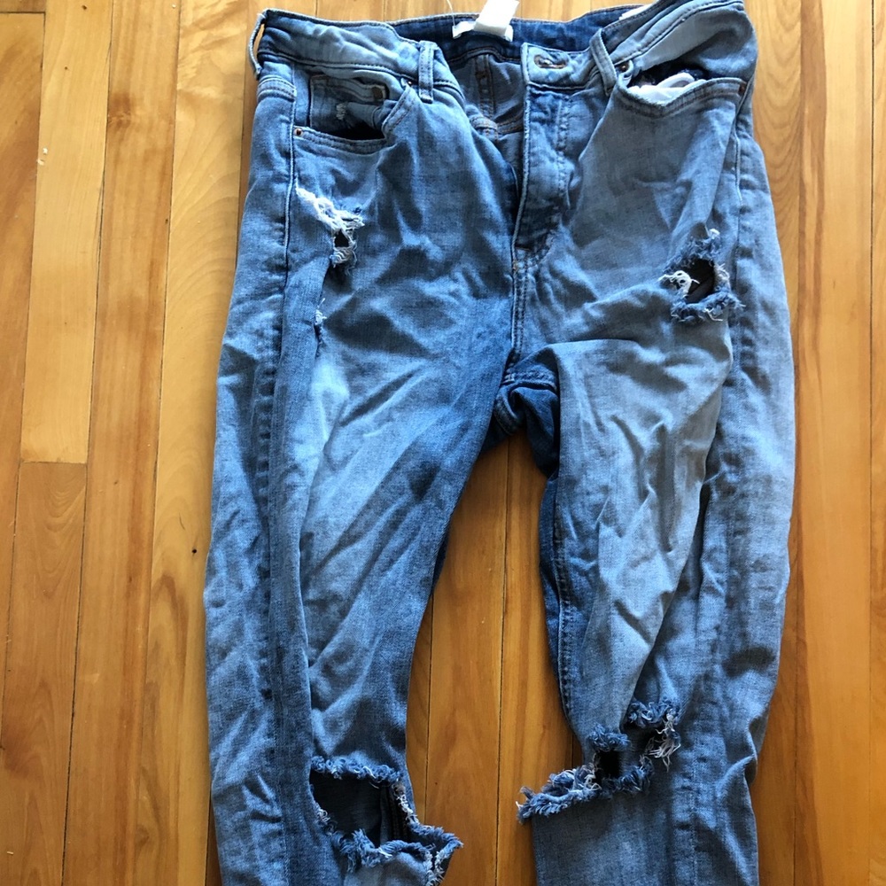 Distressed jeans